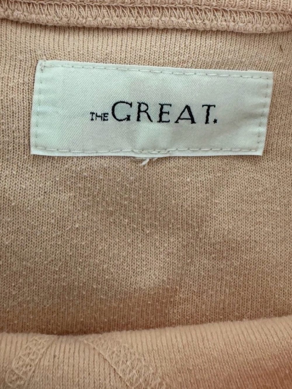 THE GREAT. Pinky beige crew sweatshirt , Sherpa Large